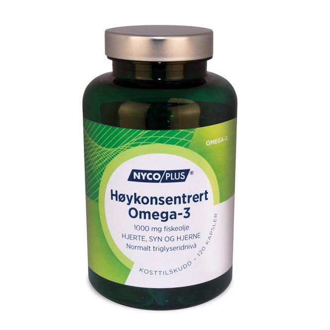 Hovedbilde Nycoplus omega-3 høykonsentrert kapsel 1000 mg 120 stk