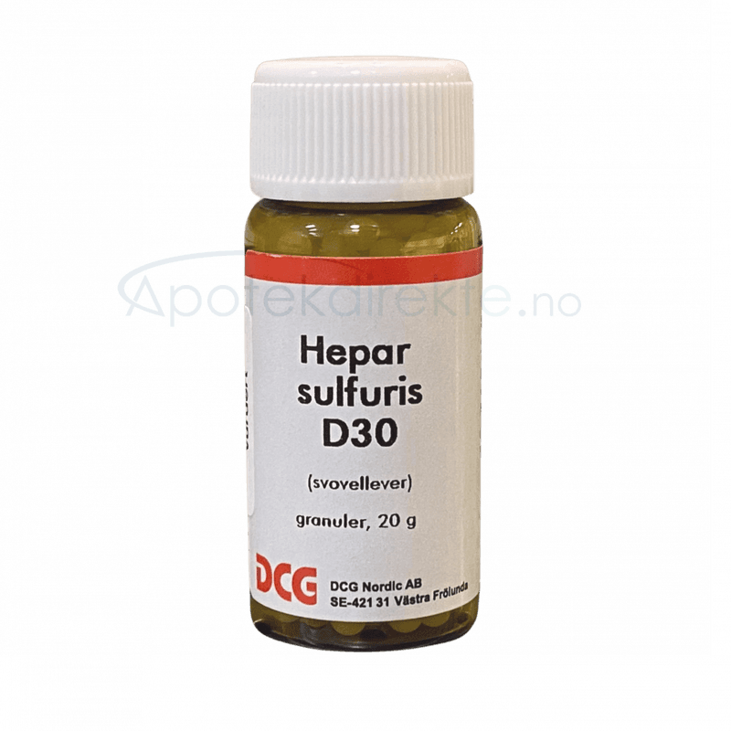 Hepar sulfuris D30 20 gram piller