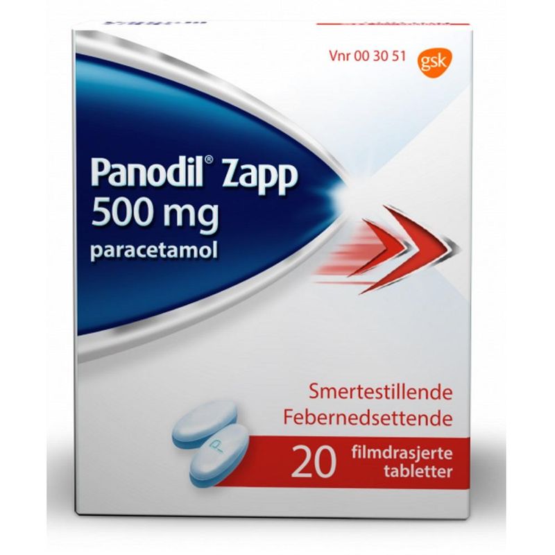 Panodil zapp 500 mg 20 tabletter