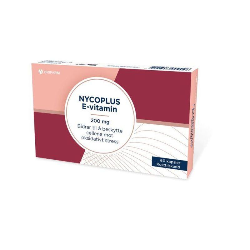 Nycoplus E-vitamin kapsel 200mg 60 stk