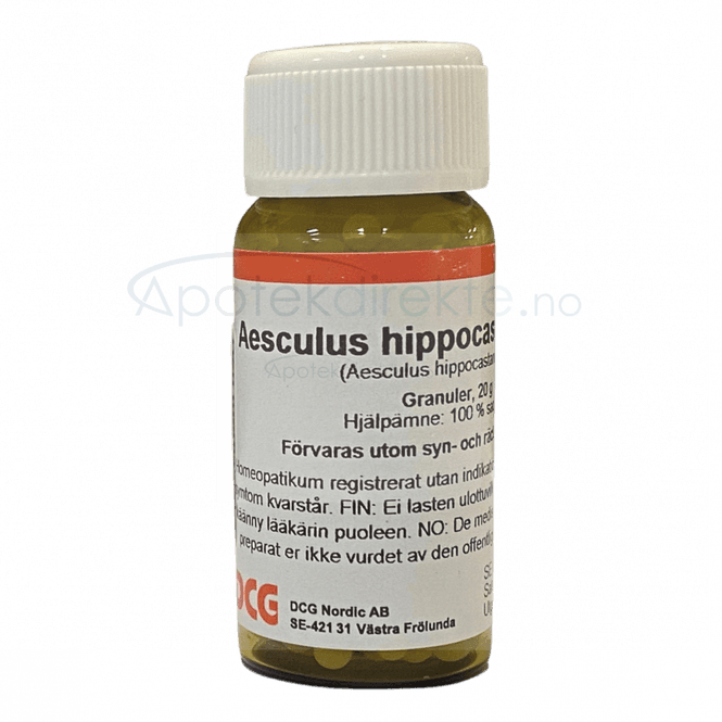 Hovedbilde Aesculus hippocastanum D6 20 gram piller