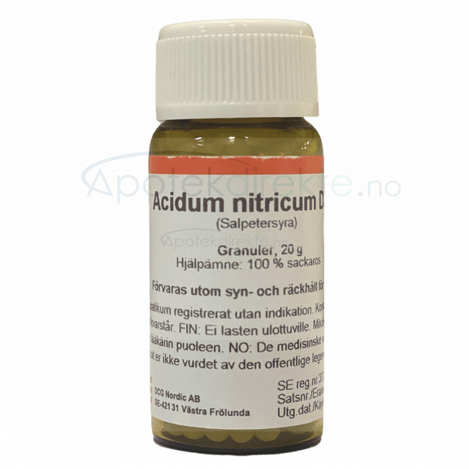 Hovedbilde Acidum nitricum D30 20 gram piller