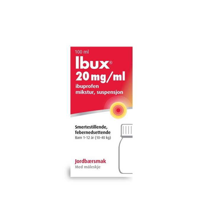 Hovedbilde Ibux mikst 20mg/ml jordbær 100 ml