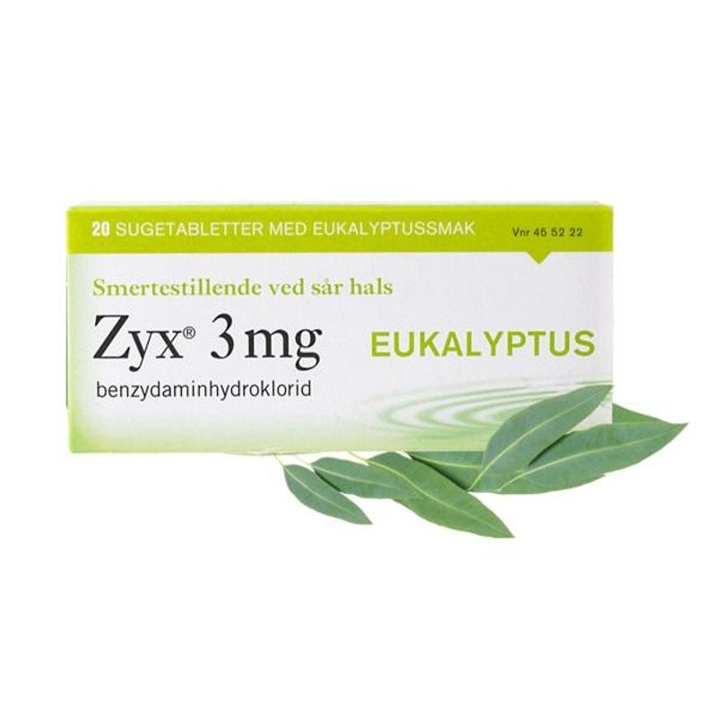 Zyx 3mg sugetablett eukalyptus 20 stk
