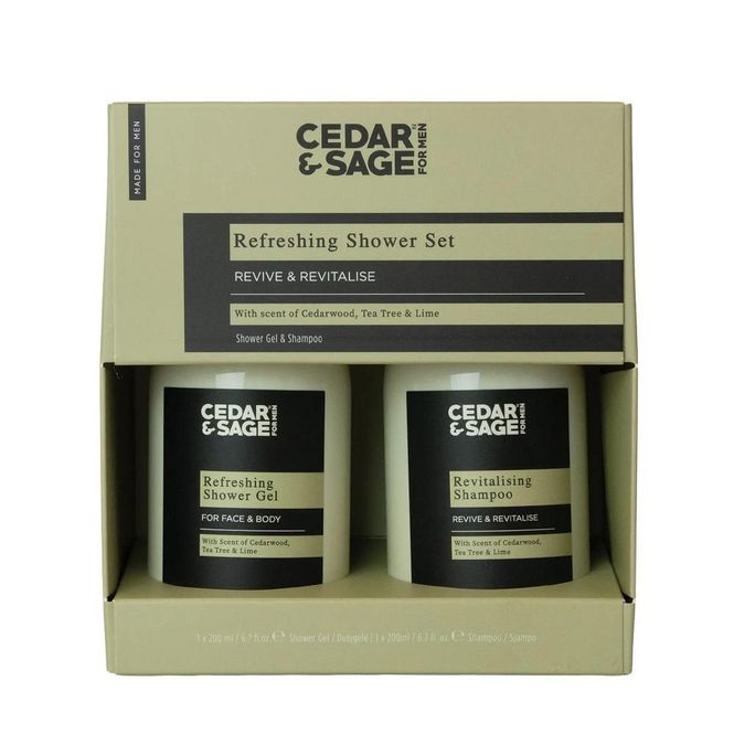 Hovedbilde Cedar&Sage men refreshing shower gavesett