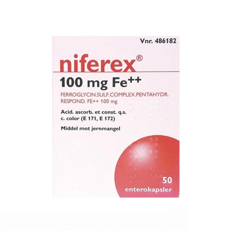 Niferex 100 mg entrokapsel 50 stk