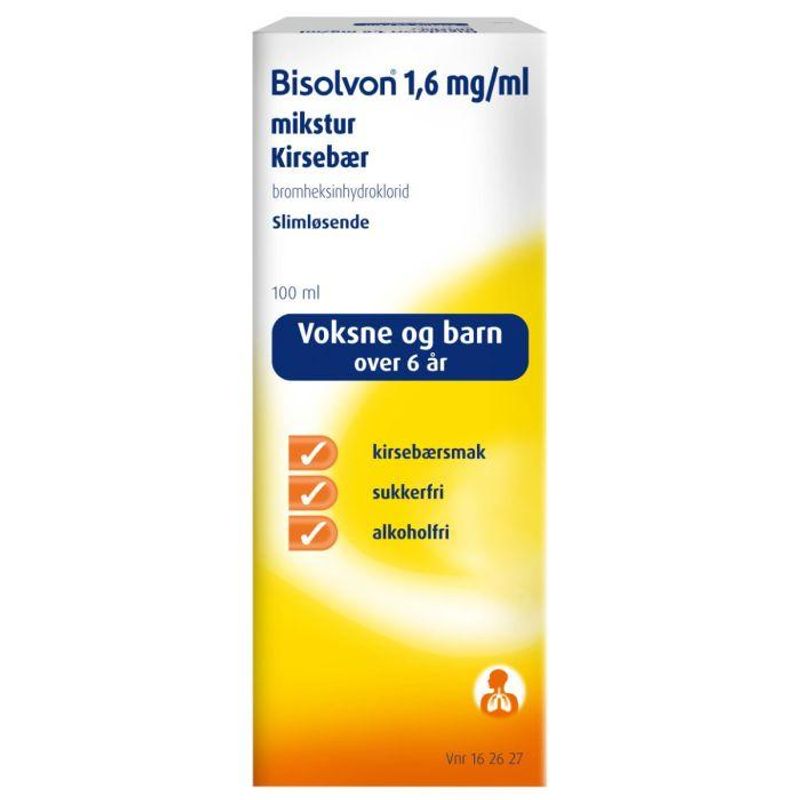 Bisolvon mikst 1,6mg/ml kirsebær 100 ml