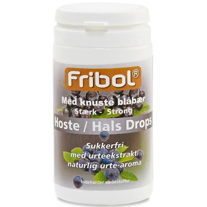 Hovedbilde Fribol sukkerfri host/hals blåbær 60 gram