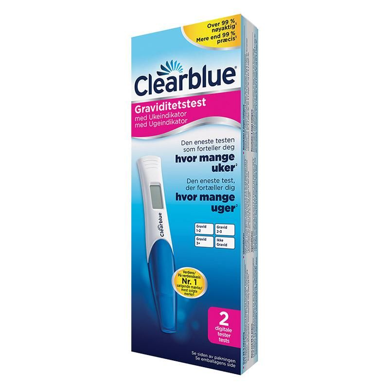 Clearblue graviditetstest digital m/ukeindikat 2 stk