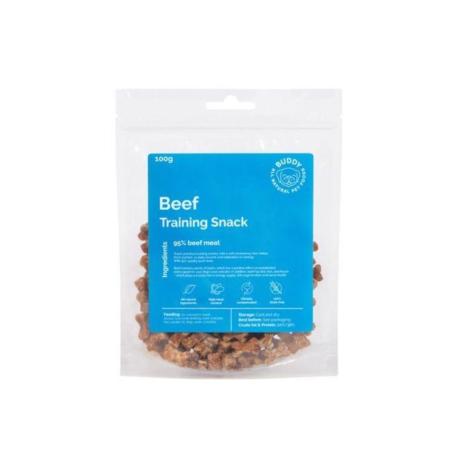 Hovedbilde Buddy snack beef training hund 100 gram
