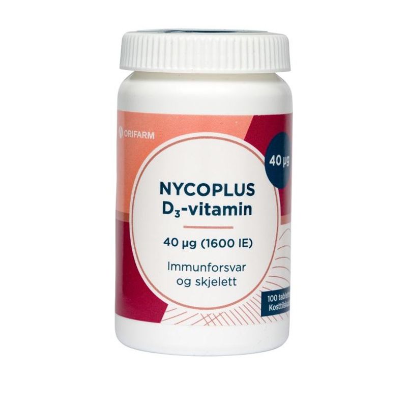 Nycoplus D3-vitamin tablett 40 mcg 100 stk
