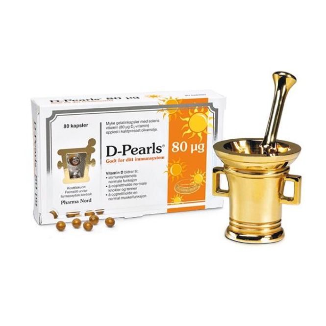 Hovedbilde D-Pearls kapsel 80 mcg 80+40 stk